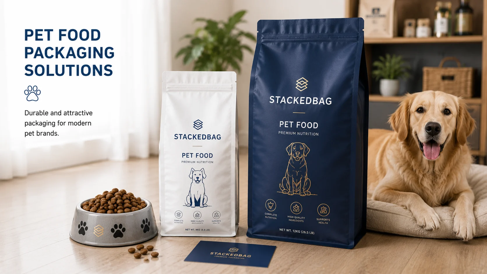 Pet food packaging